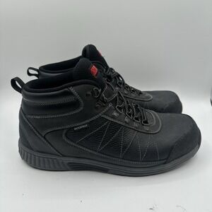 Orthofeet Hunter Boots Mens 11 2E WIDE Black Leather Waterproof Orthopedic 488